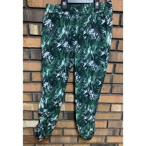 Athleta Pants 0 Womens Green Floral Palm Leaf Athleisure